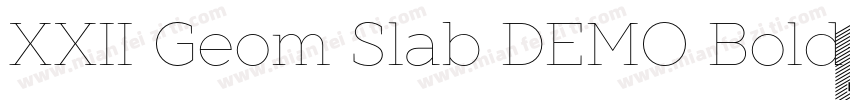 XXII Geom Slab DEMO Bold字体转换